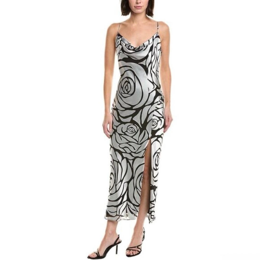 MILLY Womens Innessa Chiffon Dress, 2, Silver
Clothing